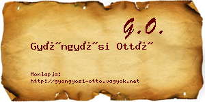 Gyöngyösi Ottó névjegykártya
